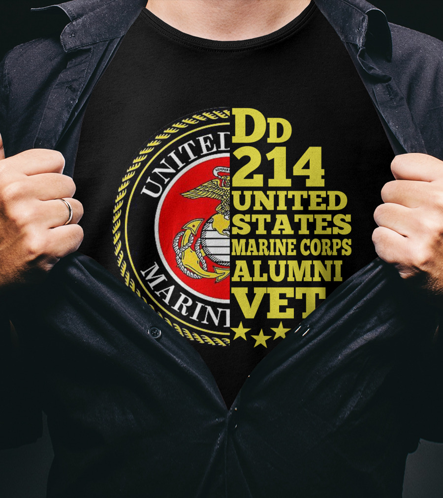 Dd 214 United States Marine Corps Alumni Vet T-Shirt