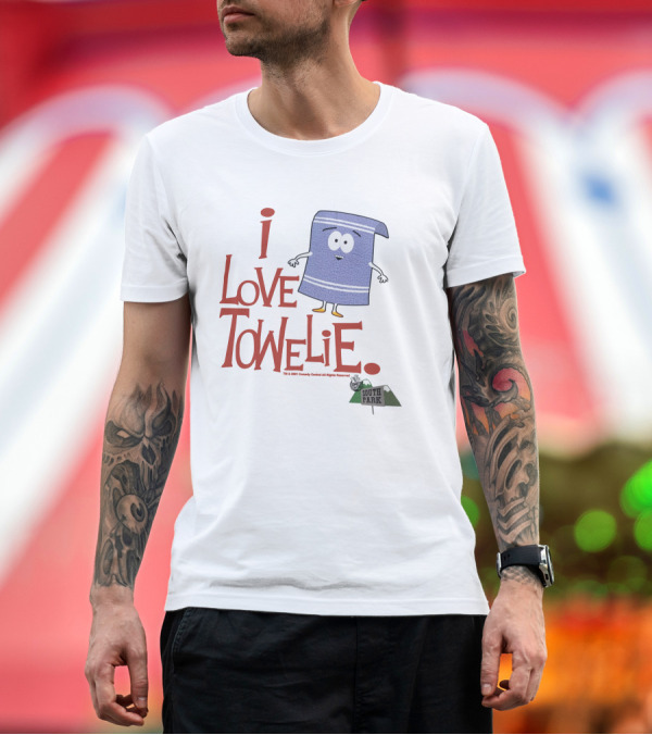 Premium T-Shirt: I Love Towelie South Park Official Merchandise T-Shirt I Love Towelie South Park Official Merchandise T-Shirt