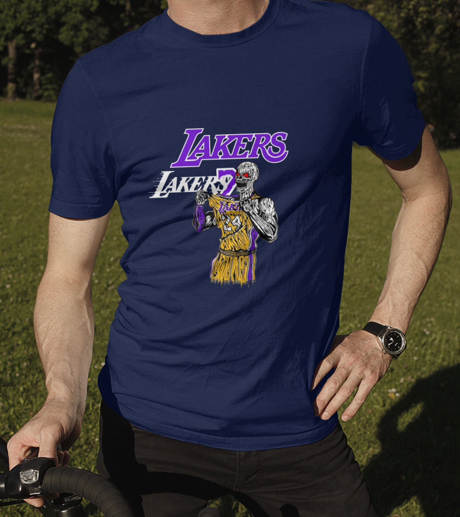 Warren Lotas Lakers Skeleton Basketball Player L7 T-Shirt