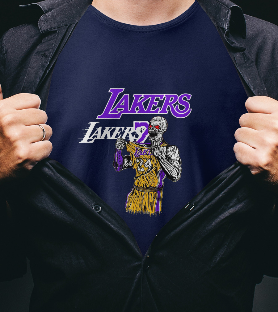 Warren Lotas Lakers Skeleton Basketball Player L7 T-Shirt