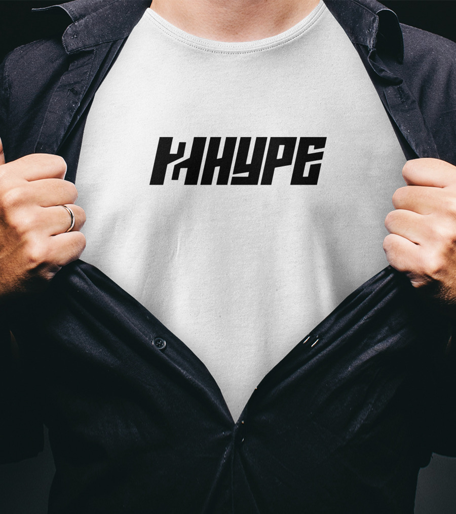 2Hype Bold Black Text Logo White Background T-Shirt