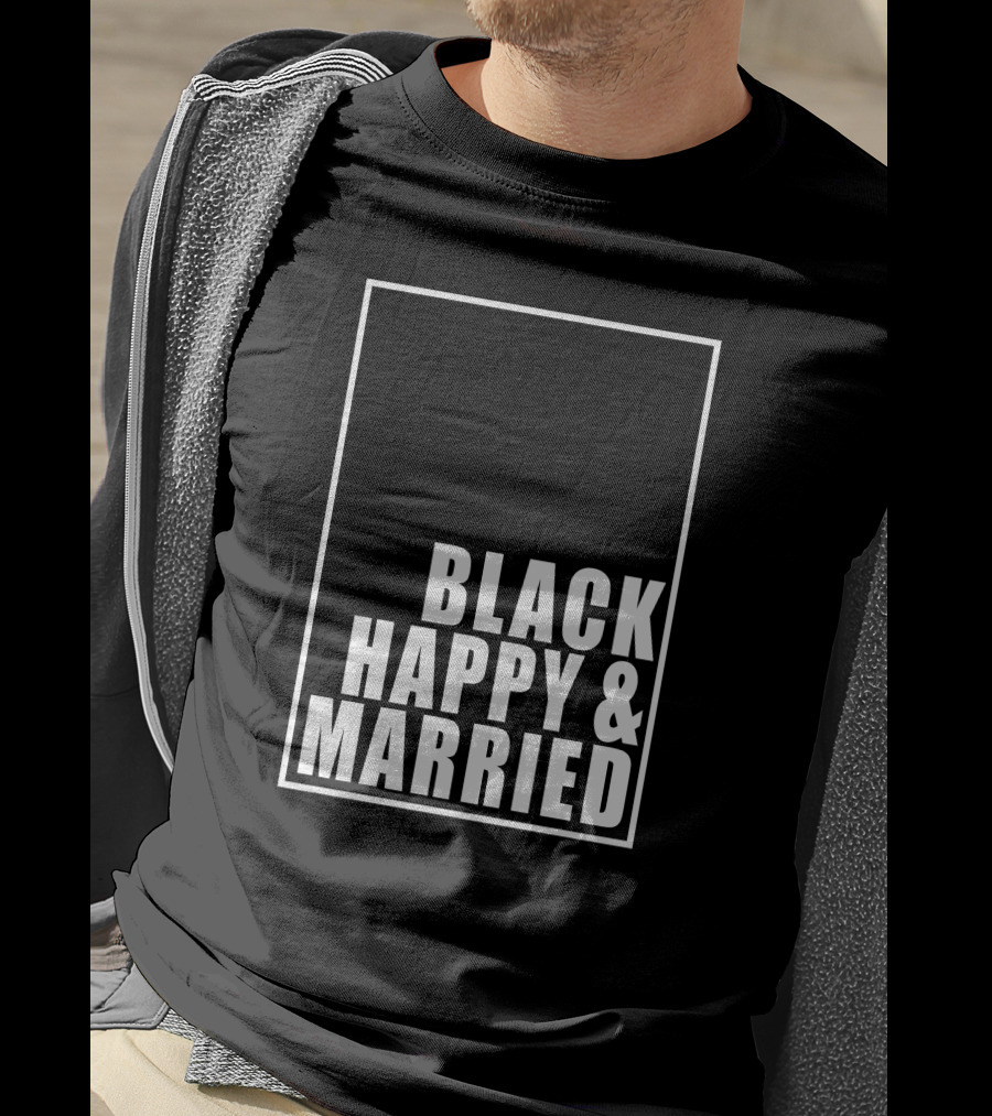 Black Happy And Married T-Shirt