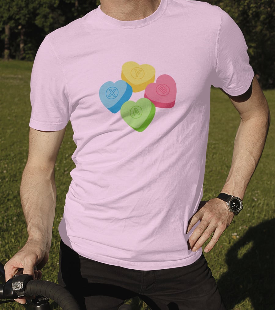 Valentine's Candy Hearts X Y A B T-Shirt