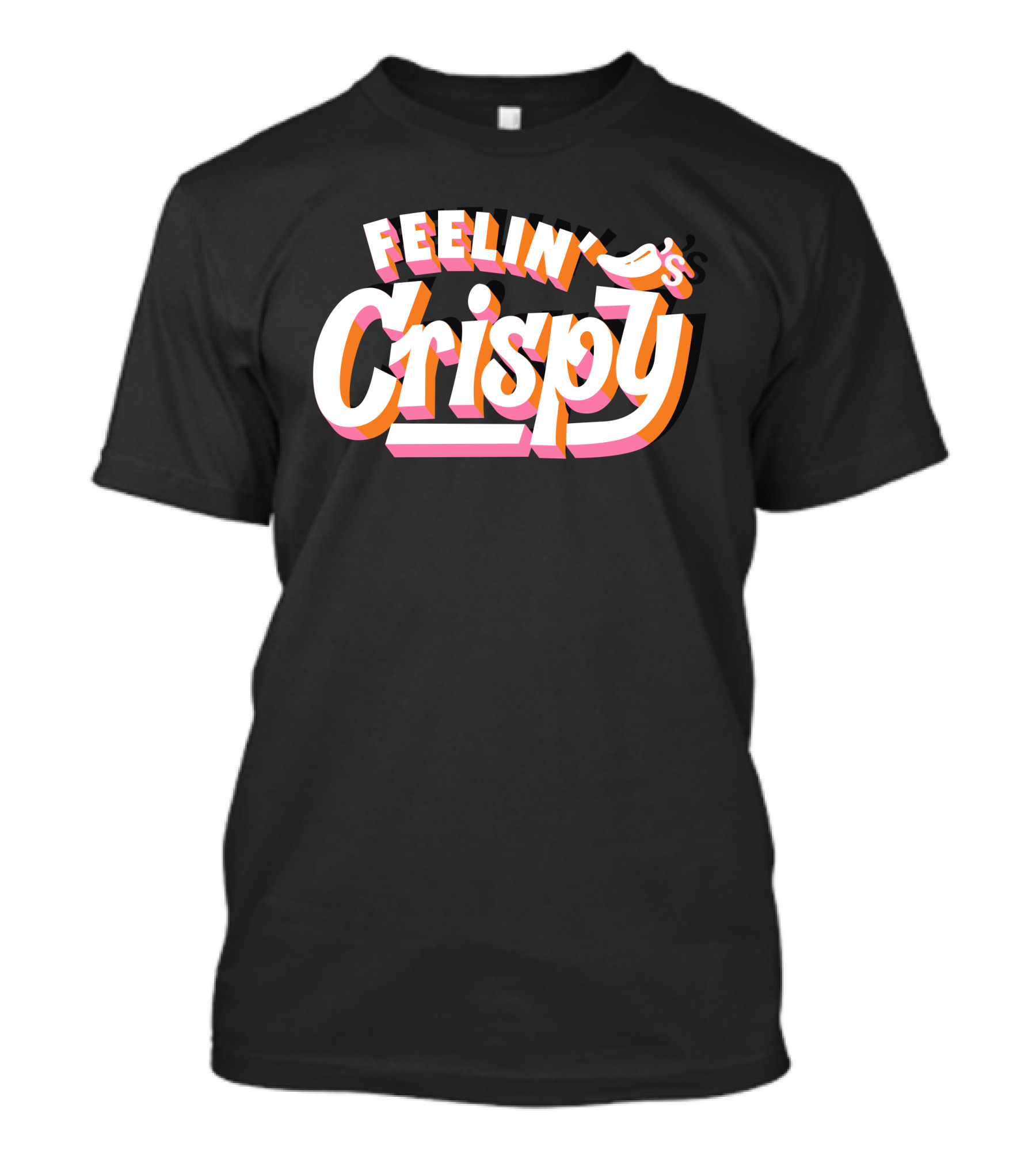 Feelin's Crispy Vibrant 3D Text Logo Beer Bar T-Shirt