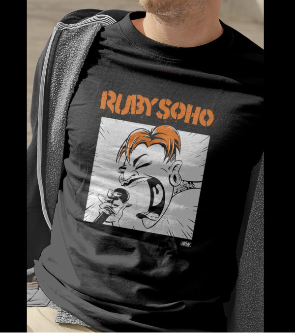 Ruby Soho AEW All Elite Wrestling Merch Scream Tattoo Mic Iconic T-Shirt
