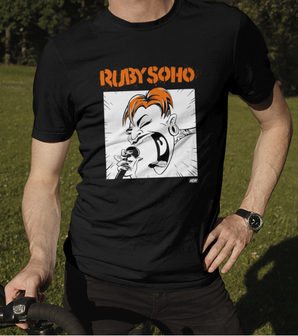 Ruby Soho AEW All Elite Wrestling Merch Scream Tattoo Mic Iconic T-Shirt
