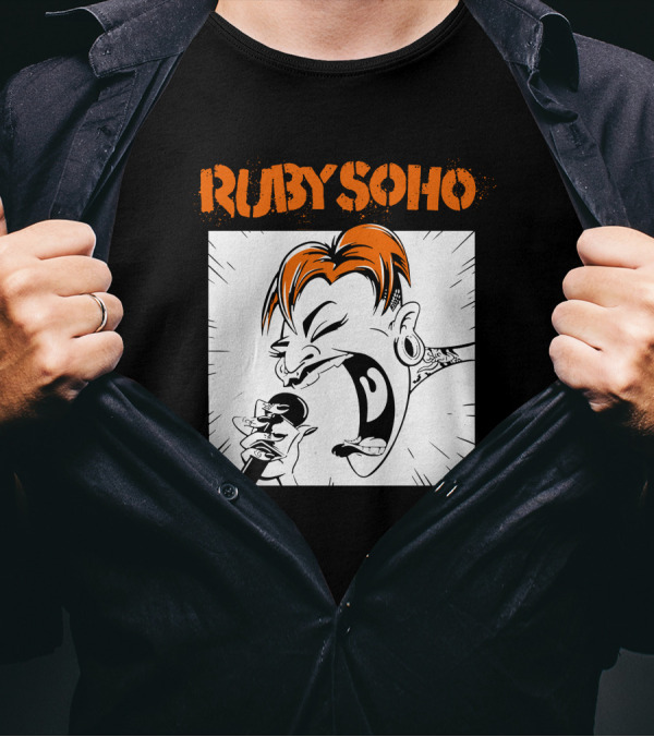 Ruby Soho AEW All Elite Wrestling Merch Scream Tattoo Mic Iconic T-Shirt