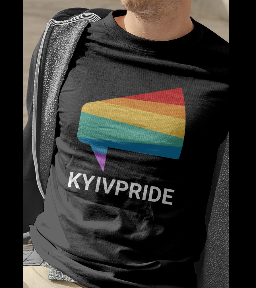 Kyiv Pride Rainbow Megaphone Shirleene Robinson T-Shirt