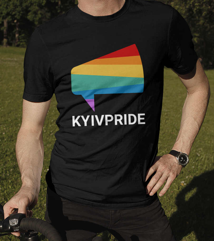Kyiv Pride Rainbow Megaphone Shirleene Robinson T-Shirt