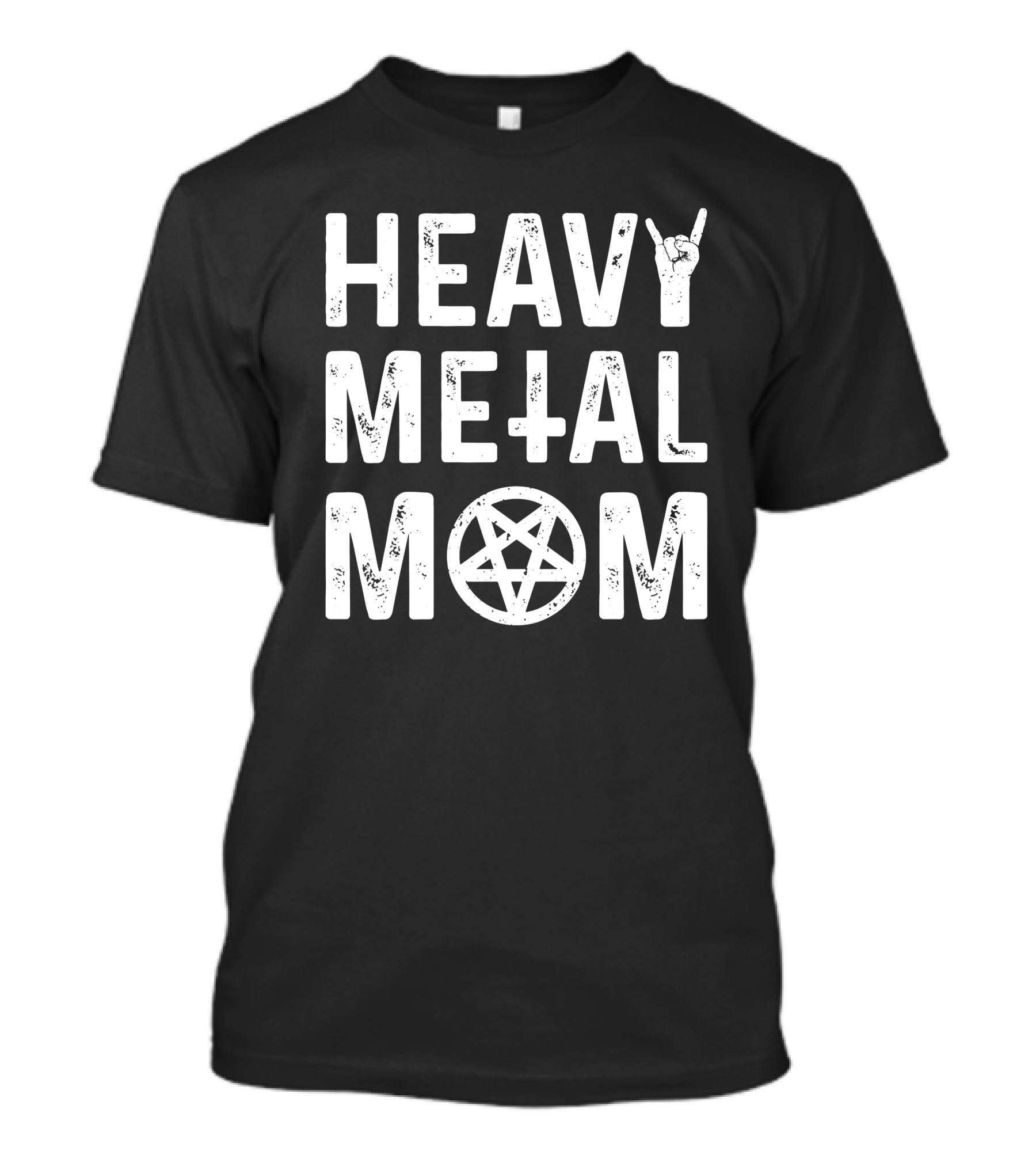 Teedep Store Cassandra L. Thompson Heavy Metal Mom Rock Sign Pentagram T-Shirt