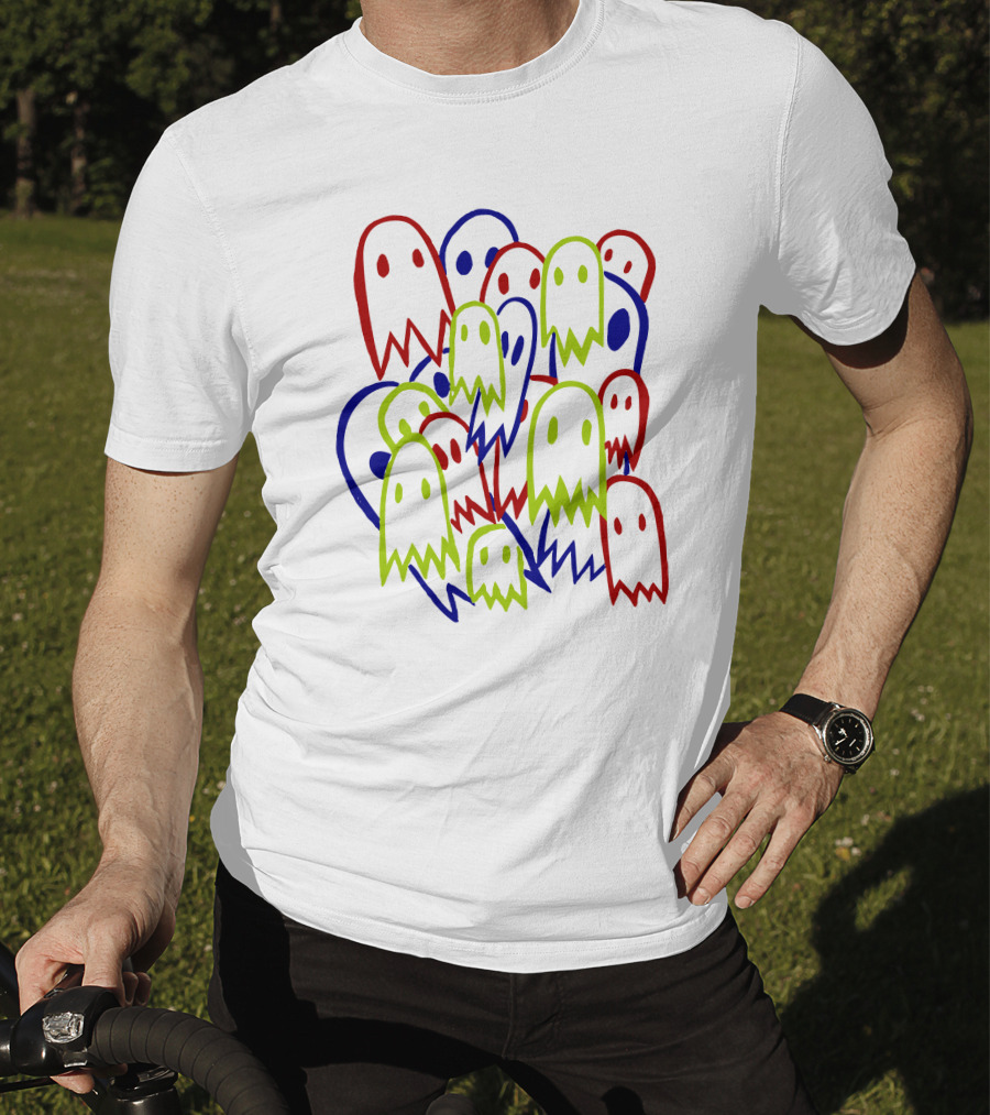 Snckpck Ghosty Multicolor Ghost Cluster T-Shirt