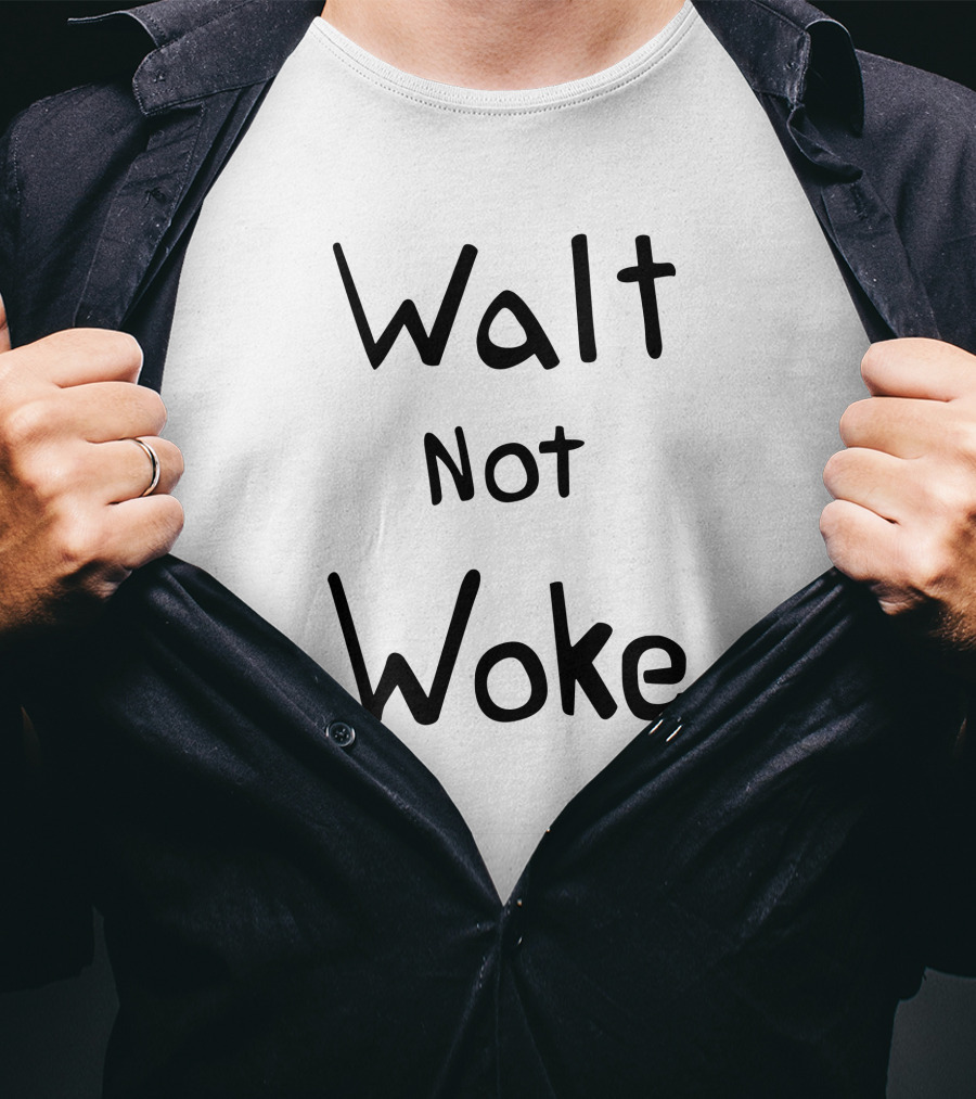 Dan Geffers Wearing Walt Not Woke At Disney T-Shirt