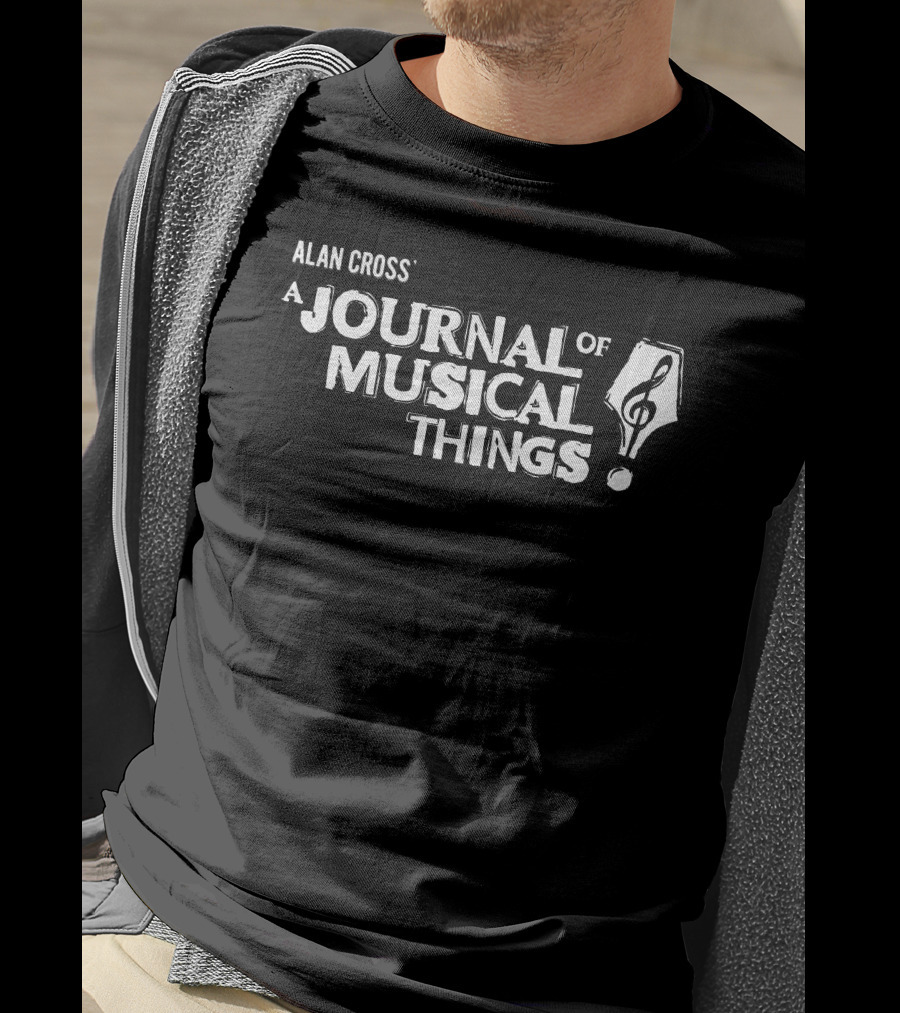 Alan Cross' A Journal Of Musical Things Treble Clef Pen T-Shirt