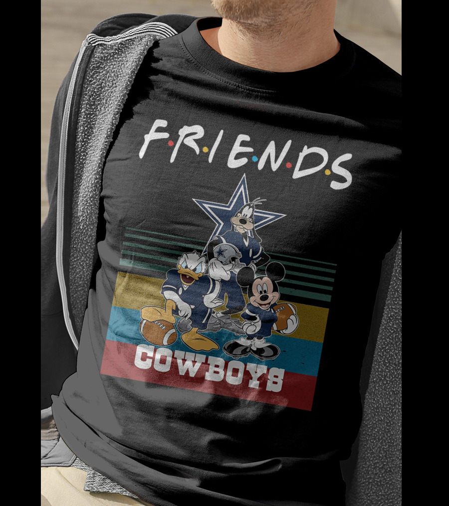 Friends Mickey Donald Goofy Cowboys Football Team T-Shirt