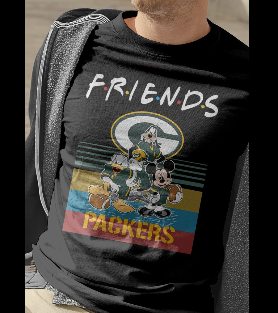 Friends Packers Disney Characters Green Bay Football T-Shirt