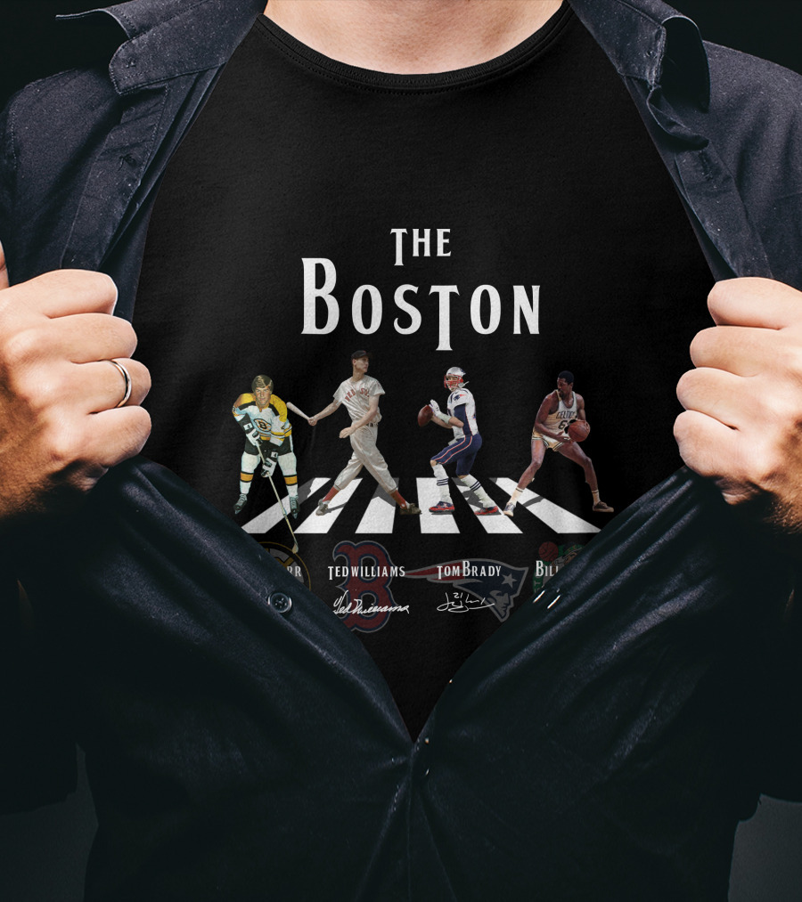 The Boston Bobby Orr Ted Williams Tom Brady Bill Russell Abbey Road T-Shirt