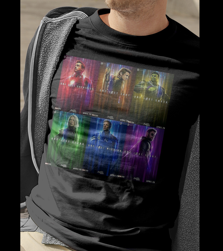 Avenger One Last Sacrifice Shot Smash Stand Mission Fight Marvel Studios April 26 T-Shirt