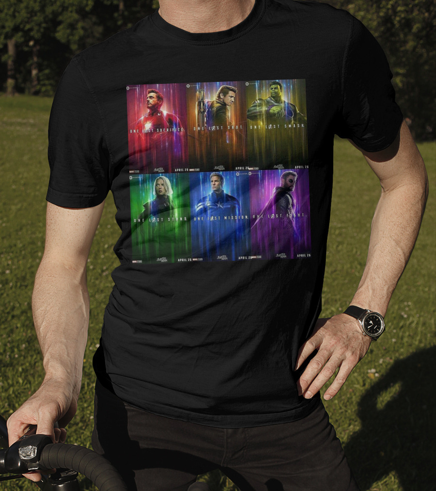 Avenger One Last Sacrifice Shot Smash Stand Mission Fight Marvel Studios April 26 T-Shirt