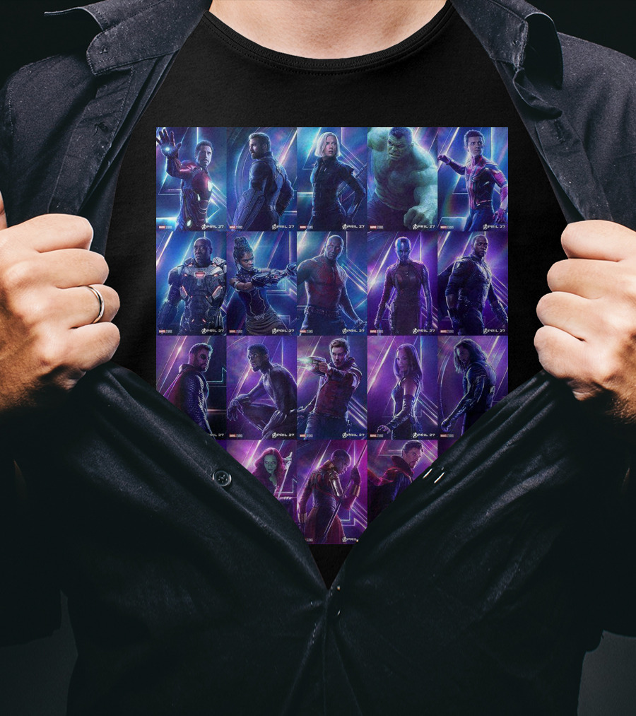 Avengers Endgame Characters Marvel Cinematic Universe T-Shirt