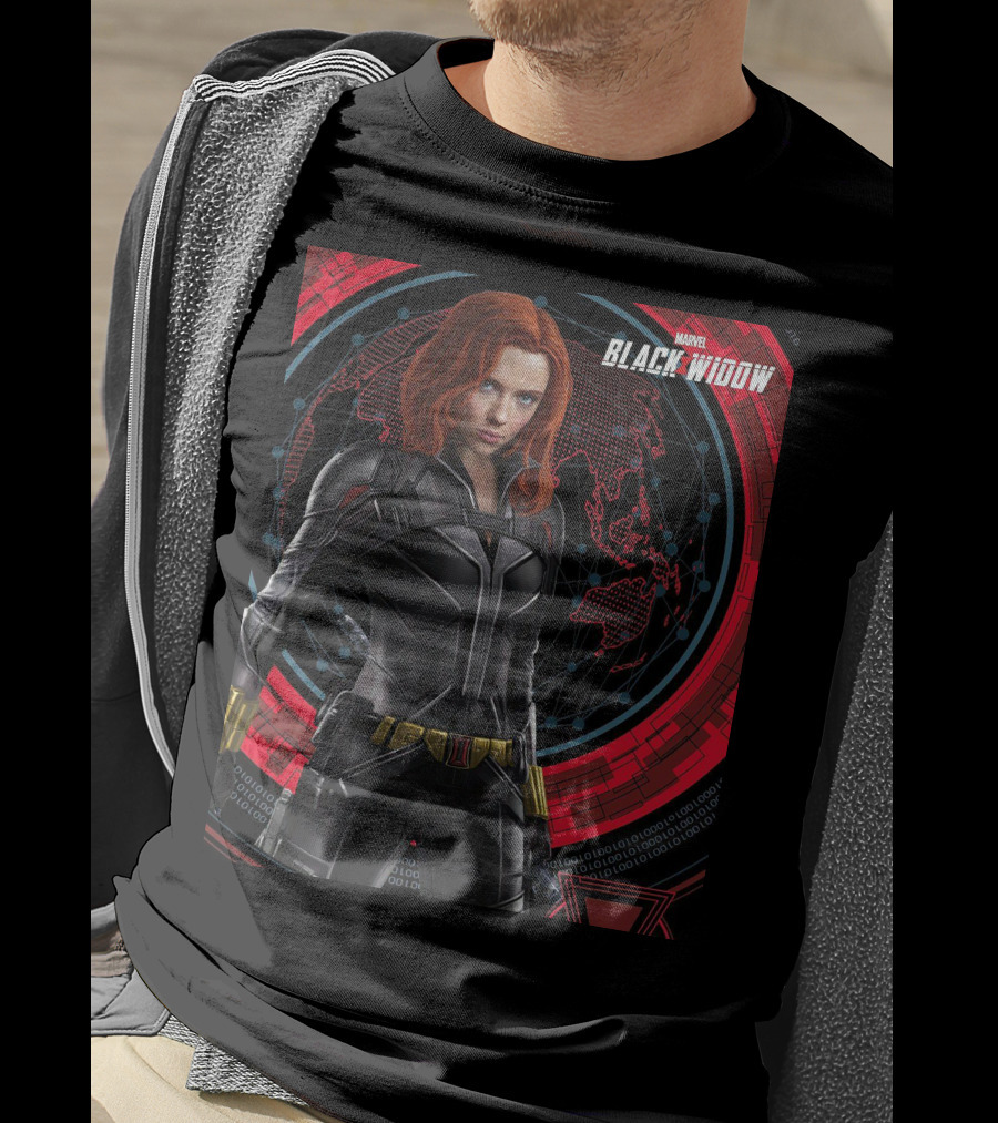 Marvel Black Widow Natasha Romanoff Avengers Iconic Suit T-Shirt