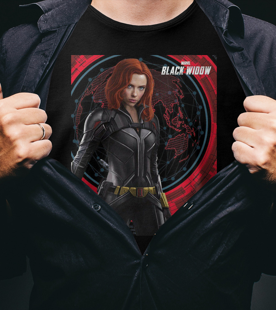 Marvel Black Widow Natasha Romanoff Avengers Iconic Suit T-Shirt