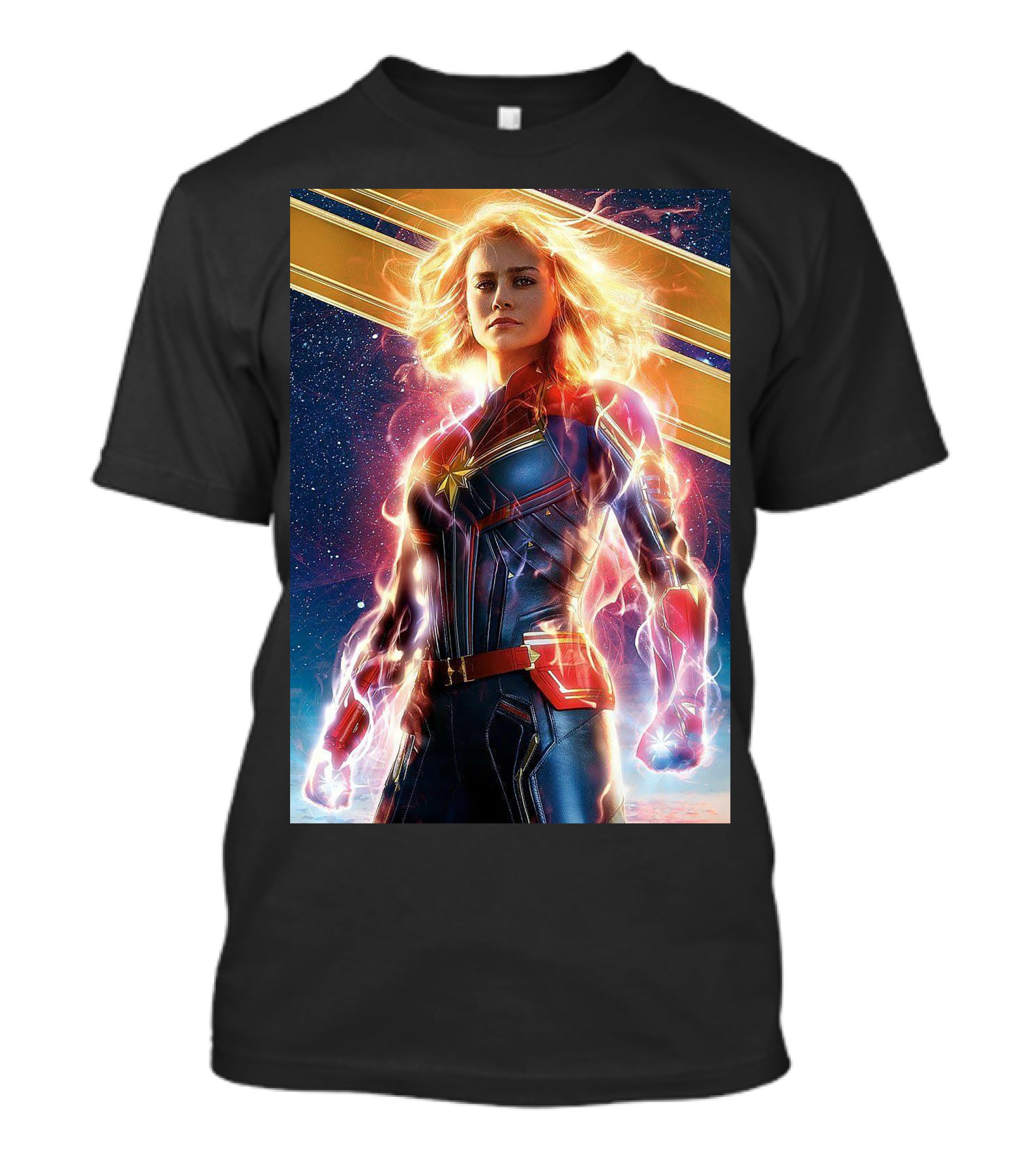 Captain Marvel Shining Heroic Power Cosmic Energy T-Shirt