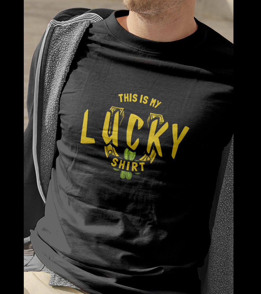 This Is My Lucky Shirt Iconic Horseshoe Clover T-Shirt