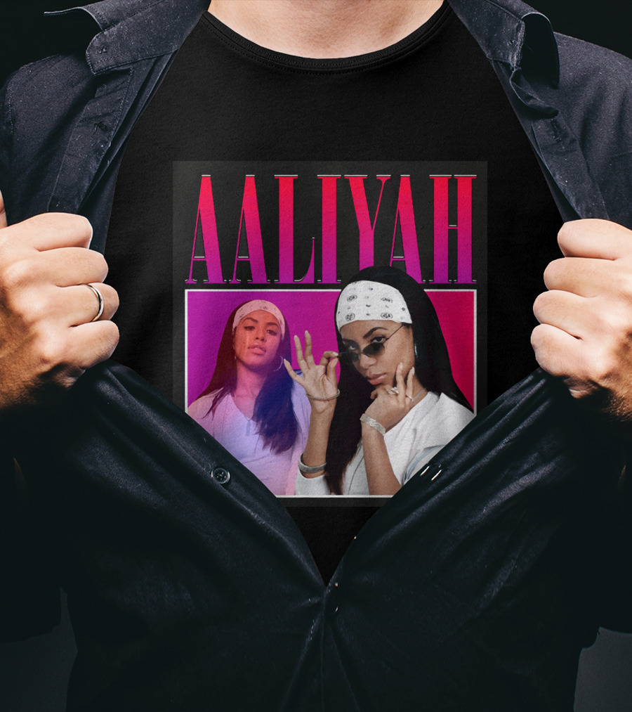 Aaliyah Pink And Red Gradient Bandana T-Shirt
