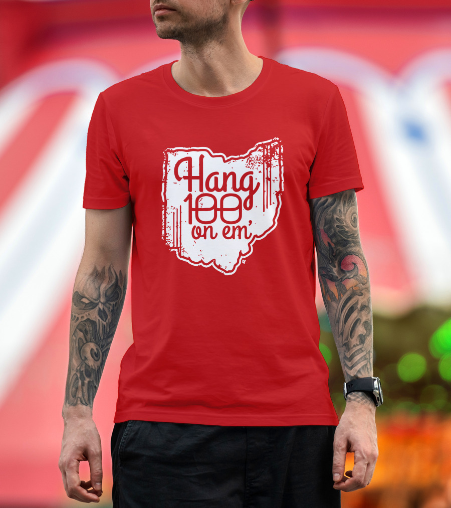 Hang 100 on Em Ohio Outline T-Shirt