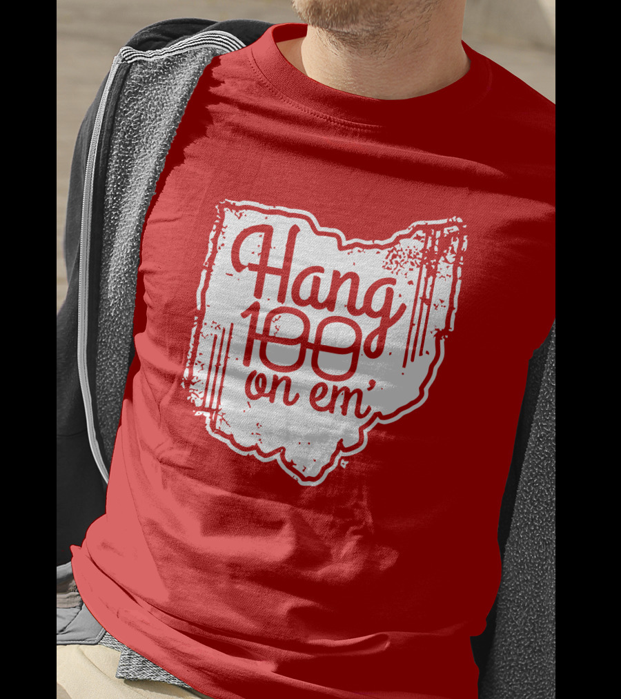 Hang 100 On Em Ohio Outline T-Shirt