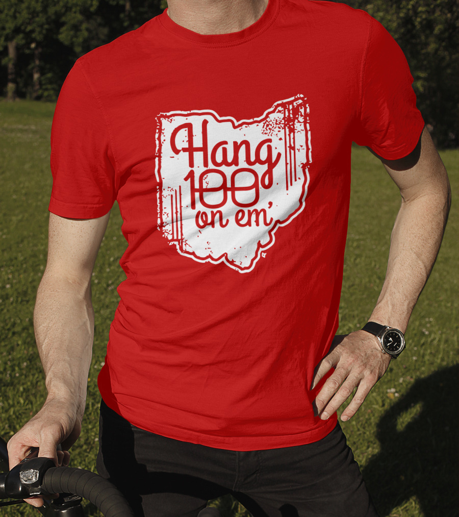 Hang 100 On Em Ohio Outline T-Shirt