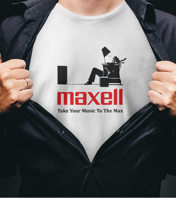 Maxell Take Your Music To The Max Journal Standard Drop Nostalgic T-Shirt