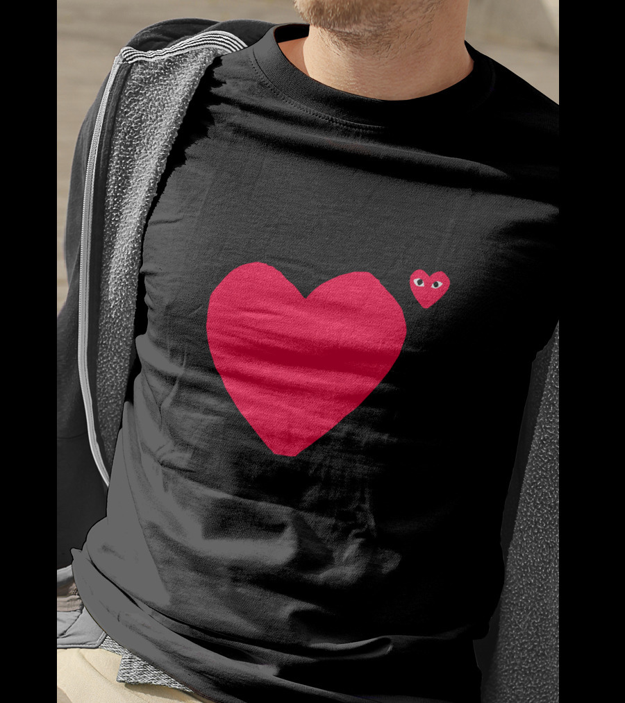 Comme Des Garçons Play Red Heart Icon Eyes T-Shirt
