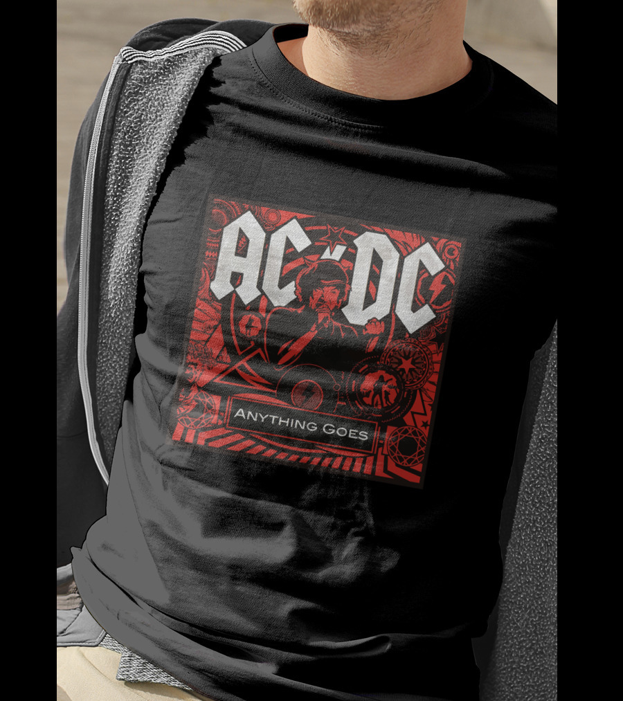ACDC Anything Goes Star Red Lightning Bolt T-Shirt