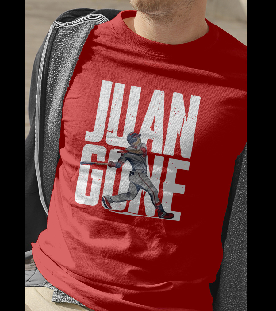 Juan Gone Baseball Player Silhouette Swinging Bat T-Shirt