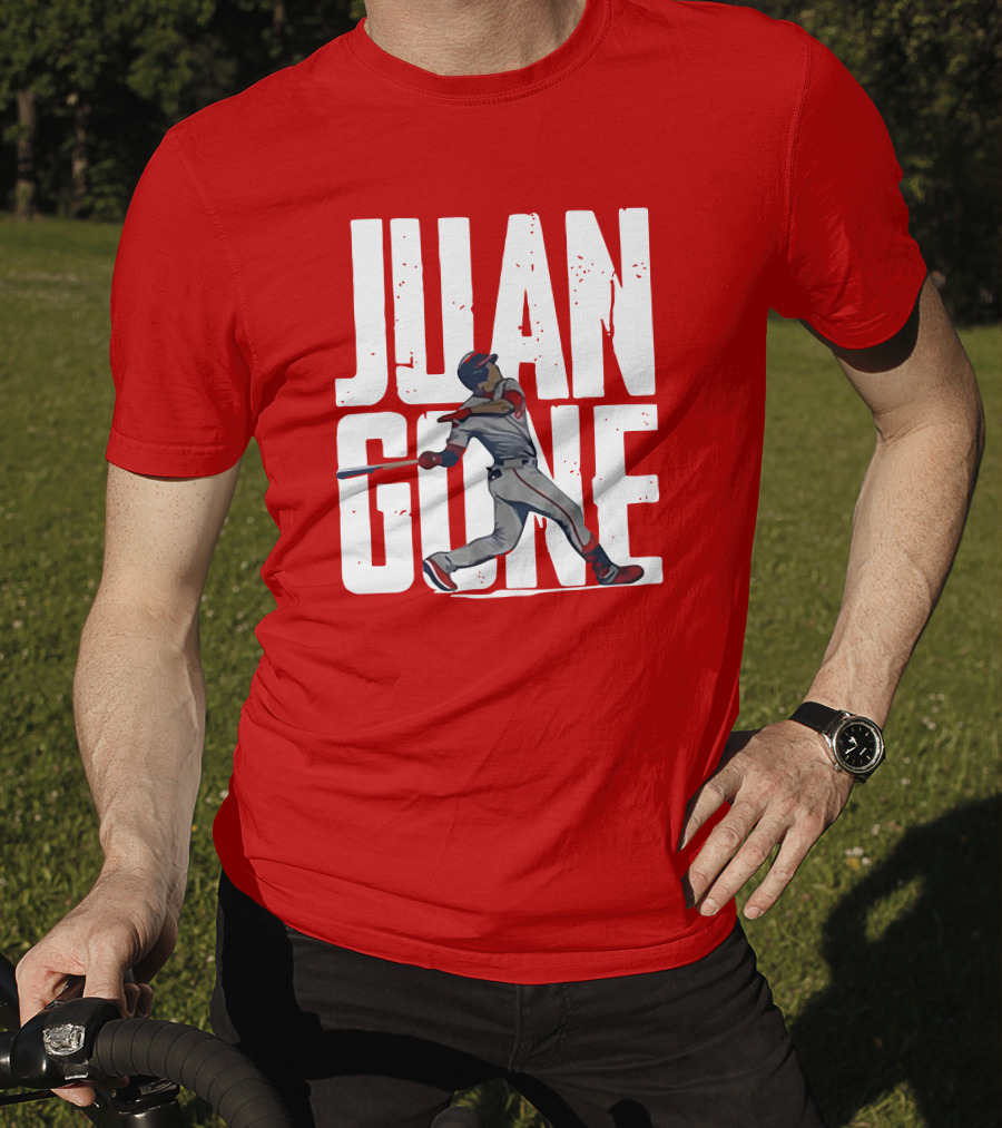 Juan Gone Baseball Player Silhouette Swinging Bat T-Shirt
