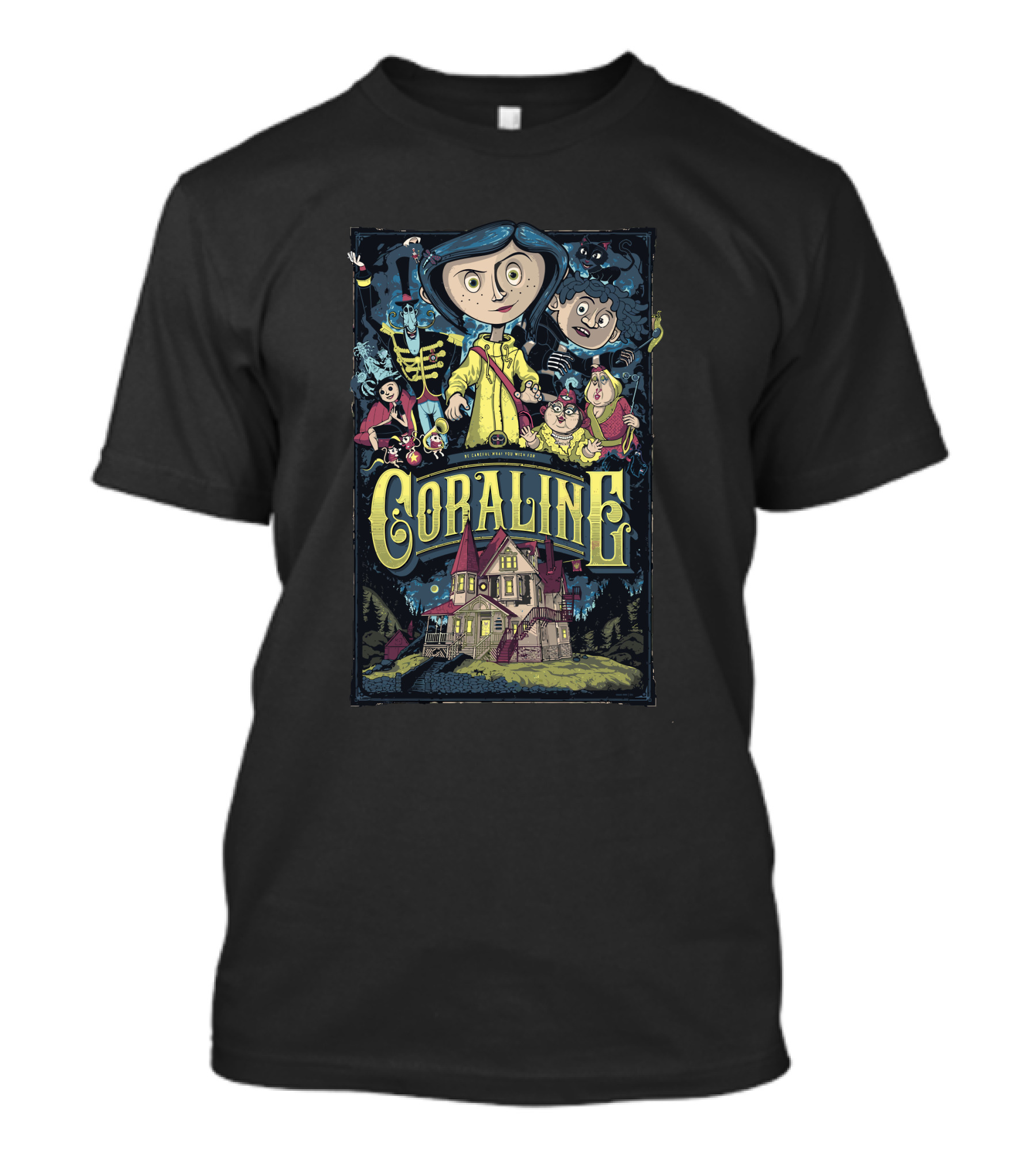 Coraline Characters And House T-Shirt