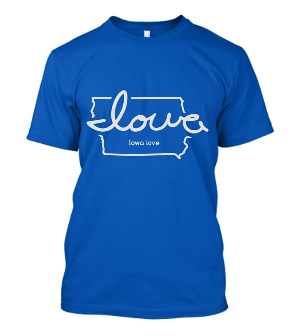 Iowa Love Map Outline T-Shirt