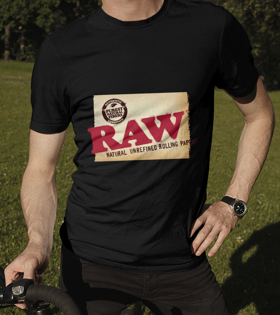 RAW Natural Unrefined Rolling Papers Authentic Purest Natural Fibers T-Shirt