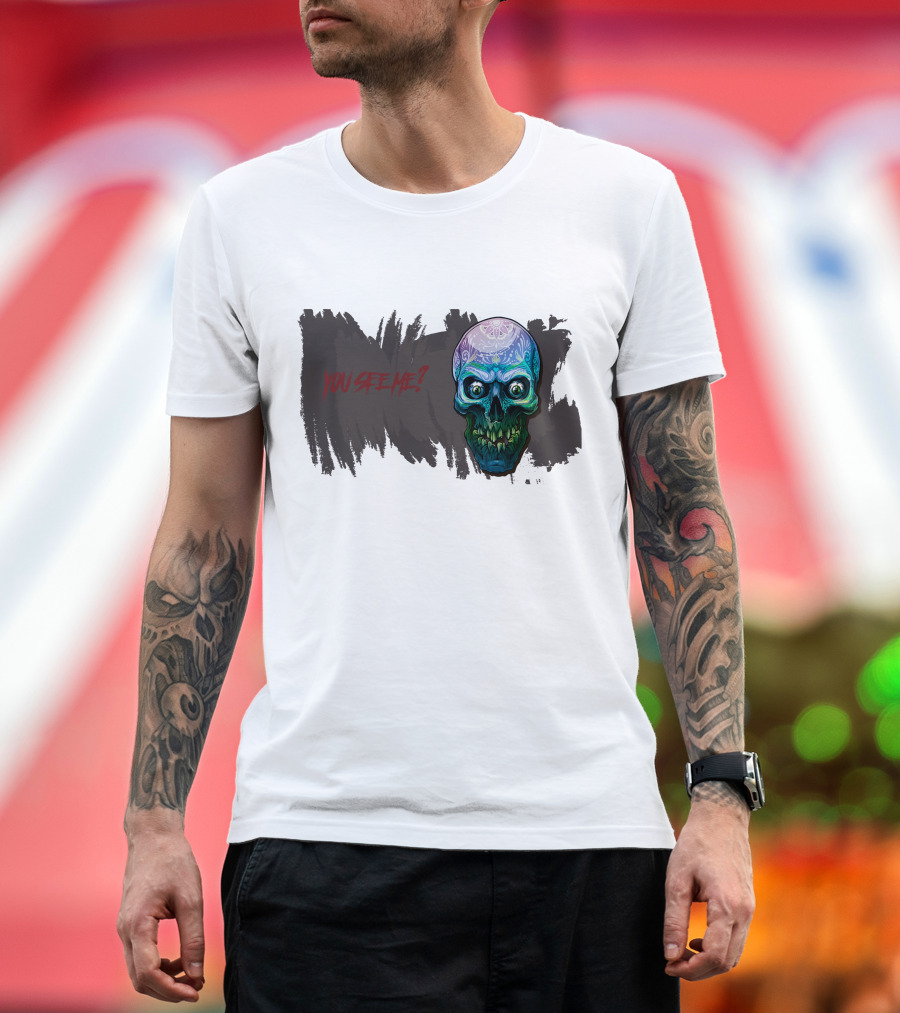 You See Me? Scary Skull Horror T-Shirt