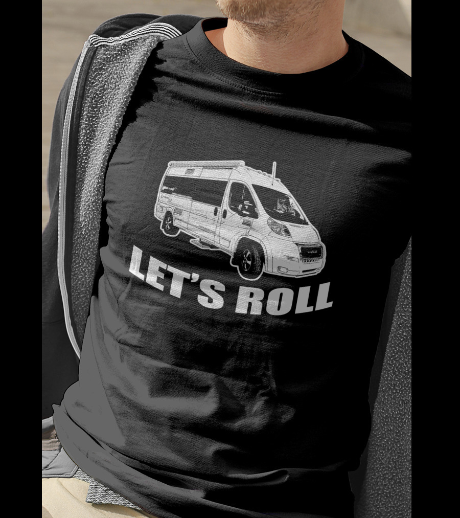 Let's Roll Panoramic Rv T-Shirt