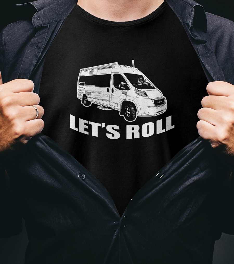 Let's Roll Panoramic Rv T-Shirt