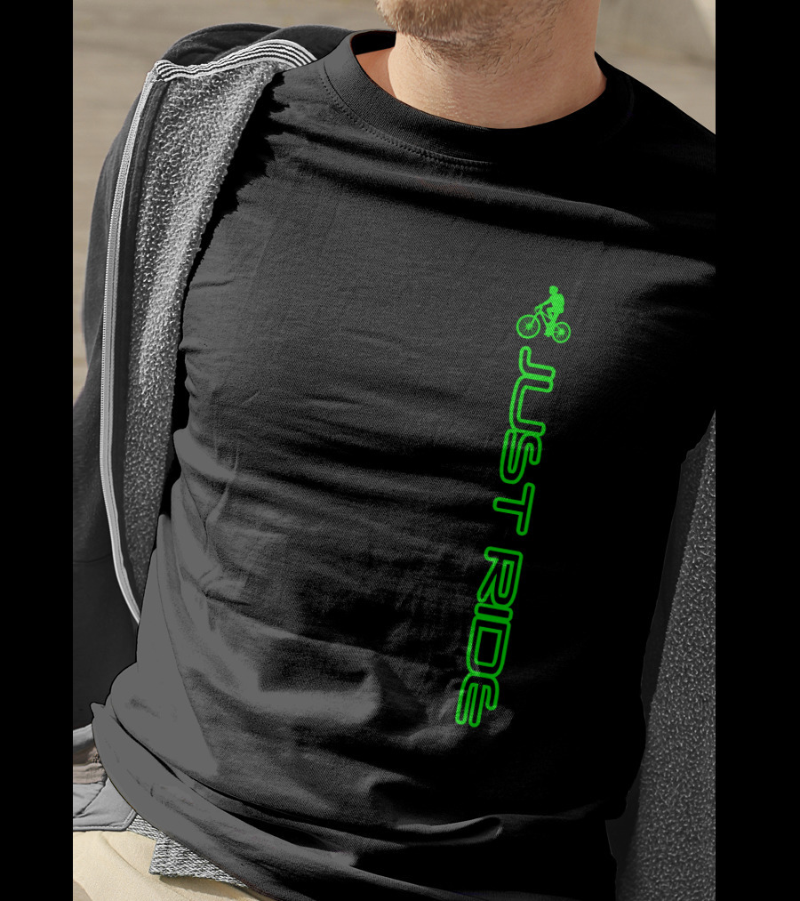 Just Ride Neon Green Bike T-Shirt