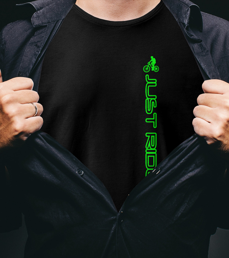 Just Ride Neon Green Bike T-Shirt