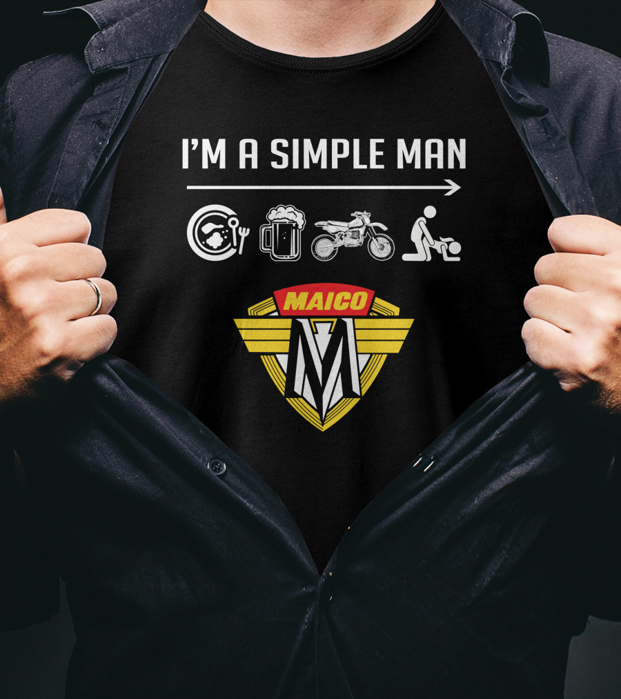 I'm A Simple Man Maico Motorcycle Icons T-Shirt