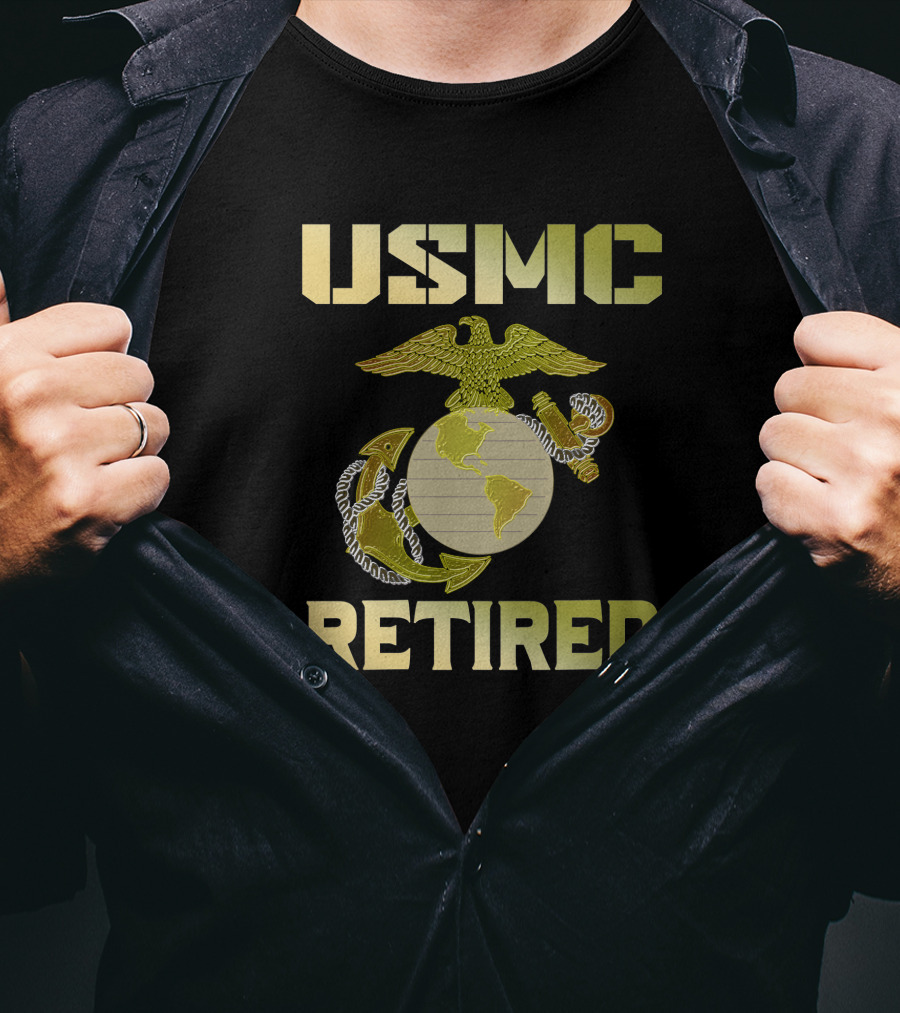 USMC Retired Eagle Globe Anchor T-Shirt