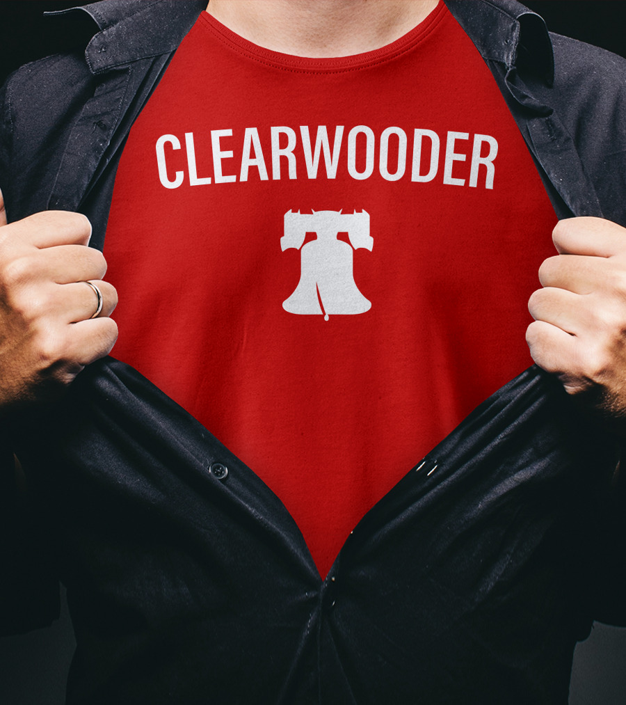 Phillies Clearwooder Liberty Bell Icon Red T-Shirt