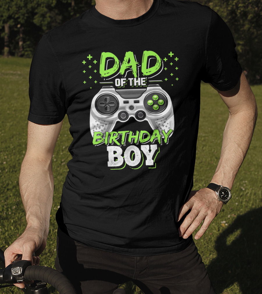 Dad Of The Birthday Boy Video Gamer Party Matching Mens T-Shirt