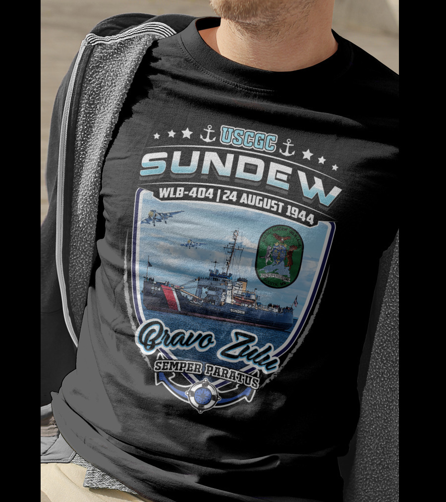 Uscgc Sundew Wlb-404 24 August 1944 Bravo Zulu Semper Paratus T-Shirt