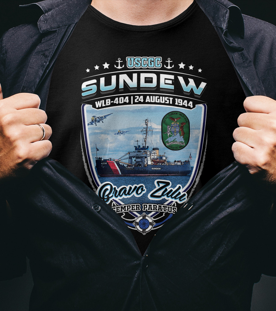 Uscgc Sundew Wlb-404 24 August 1944 Bravo Zulu Semper Paratus T-Shirt